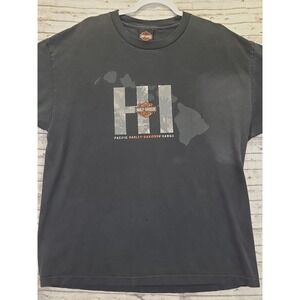 Harley‎ Davidson Men's T-shirt Size XL Pacific Hawaii Black